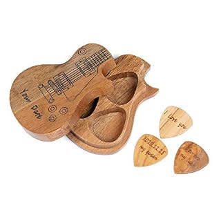 Jewelora Médiator Médiators pour Guitare Custom Pack de 3 pièces dans des Médiators en bois Personnalisés avec Guitare… - Les Beatles, Paul McCartney, John Lennon, RIngo Starr, George Harrison