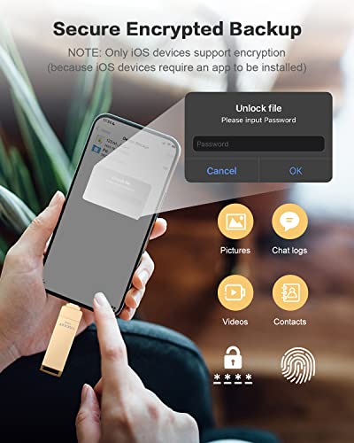 Image of MFi Certified 512GB Flash Drives 3.0 High Speed 3ni1 USB Stick External Storage for iPhone /PC /iPad /Android /More Devices for Ph