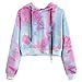 Produktbild Amlaiworld Sweatshirts Herbst Frauen bunt Kapuzenpulli Damen warm Sweatshirt Sport Bluse Mode Pullover kurz bauchfrei Tops (S, Violett)
