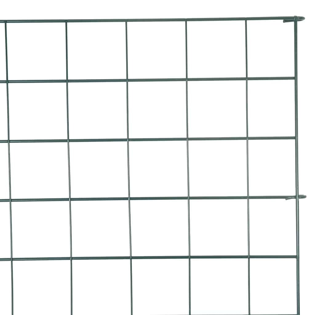 Set di 8 recinzioni per stagno, verde, 50 x 80 cm, in acciaio resistente alle intemperie, design moderno, robusto e durevole, per giardino, terrazza, balcone e stagno