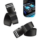 Zeathery Pack-2 Car Power Tie Down Strap, Adjustable Buckle-style Shock-proof Tie-down Straps with Quick-release Buckles, Multi-function Cargo Luggage Storage Securing Cords (Black)
