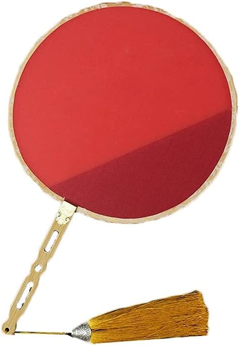 Folding Fan Blank Silk Folding Fan, Hand-Painted Round Folding Fan DIY Palace Folding Fan Classical Chinese Folding Fan Home Ceremonial Decorative Folding Fan (Color: A)