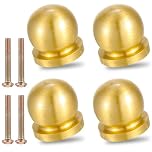 LLOUSSAK 4 Pcs Mini Round Drawer Knobs, 0.46 Inch Gold Cabinet Drawer Handles Antique Brass Knob Gold Dresser Knob Mini Cupboard Knobs for Jewelry Box Cupboard Wardrobe Cabinets Wooden Box Desk