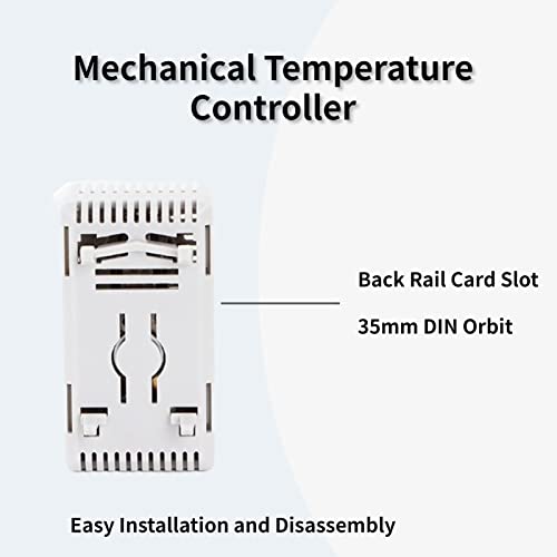 Caredy Mechanical Thermostat, 1Pc 0-60℃ Adjustable Compact Electric Mechanical Thermostat Temperature Controller Switch New Filter Fan, Cooling Equipment (Kts011) #TOP3