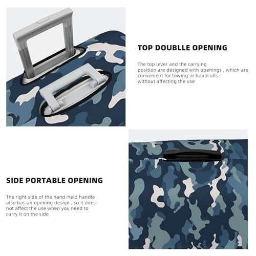 Travel Luggage Cover Navy camouflage pattern Suitcase Protector Elastic Washable Stretch Suitcase Protector Anti-Scratch Travel Suitcase Cover Fit 18-32 Inch Luggage4