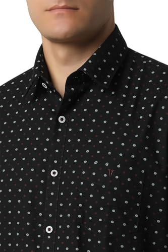 Image of Van Heusen Casual Printed Shirt for Men| Premium Cotton| Full Sleeves| Slim Fit |Breathable Fabric