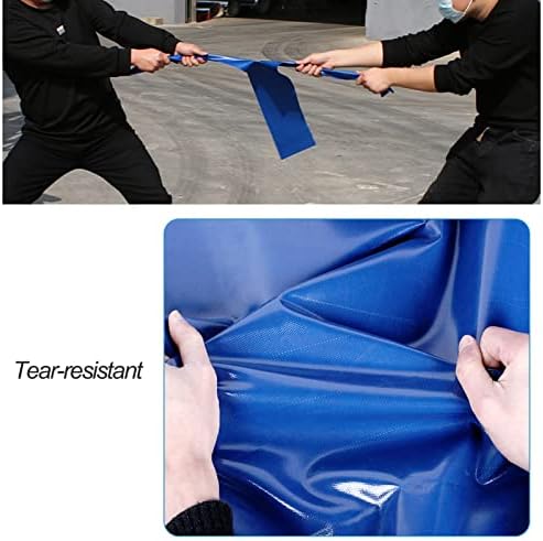 Tarp Blue Heavy Duty 450g/m² Waterproof Tarpaulin Sheet for Car, Garden, Home Use Curtain - PVC Protective Cover for Dust, Rain, Snow Tarps - Support Customised (Size : 1x2m)
