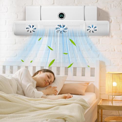 Deflectores de aire ajustables con ventiladores para hogar y comercio 7