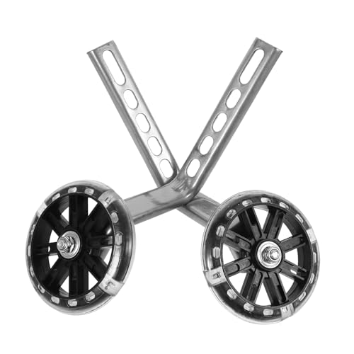 Ruedas de Entrenamiento para Bicicleta con Luces LED, Antideslizantes y Resistentes al Desgaste, para Aprendizaje y Equilibrio (Negro) miniatura 1
