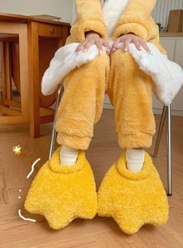 Fuzzy Duck Flippers Slippers for Women House Slippers Cute Duck Feet Fluffy Furry Women's Warm Winter Slipper Indoor 20254