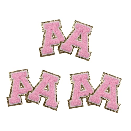 SHINEOFI 1 Juego Parche De Tela Con Bordado De Letras Parches De Puntada Coser Parches Cinta Reparadora De Telas Parche De Tela De Amor Puntada De Coser Bordado De Toallas Rosa 6 Piezas