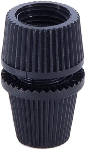 B&P Lamp® Black Plastic Knurled Edge Cord Bushing, Black