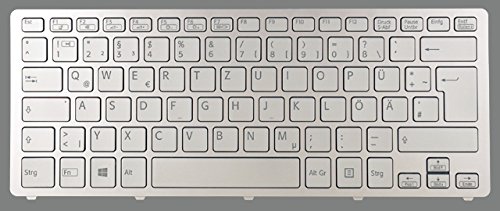 Preisvergleich Produktbild NExpert deutsche QWERTZ Tastatur für Sony Vaio SVF13 SVF13N1J2ES SVF13N1L2ES SVF13N1Y9ES Silber Neu DE