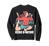 Photo Gallery rise and wine divertente bere yoga amante meditare sarcastico felpa Photo Gallery rise and wine divertente bere yoga amante meditare sarcastico felpa