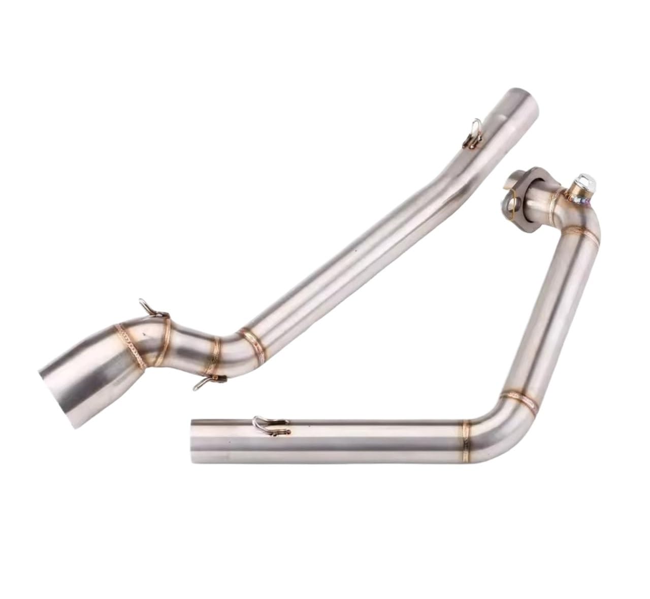 D'échappement Moto Collecteur d'échappement Escape Moto, Tube de Liaison, Silencieux intermédiaire à Enfiler, Compatible avec Les modèles pour GSX-R 150 et 125 (2017-2021), GSX-S 150 et 125.