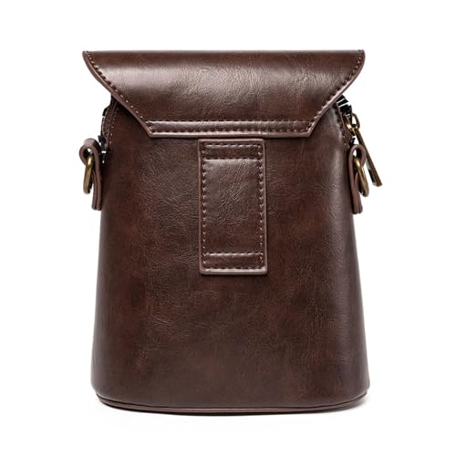 Owl Crossbody Bag Purse Handbag Steampunk Leather Phone Shoulder Pouch Retro Gothic Renaissance Festival Accessory (Owl Brown)2