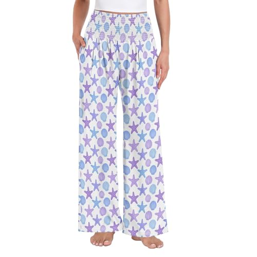 Pantalon palazzo taille haute lavande : allongez votre silhouette avec style et confort