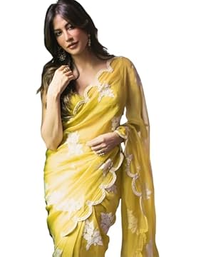 organza sarees with embroidery