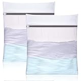 2 PCS Mesh Laundry Bags with Zips, 50cm x 60cm Fine Laundry Bags for Washing Machine Reusable Washing Bags for Laundry Delicates Wash Bags for Socks, Underwear, Bra, Clothes (L, White)