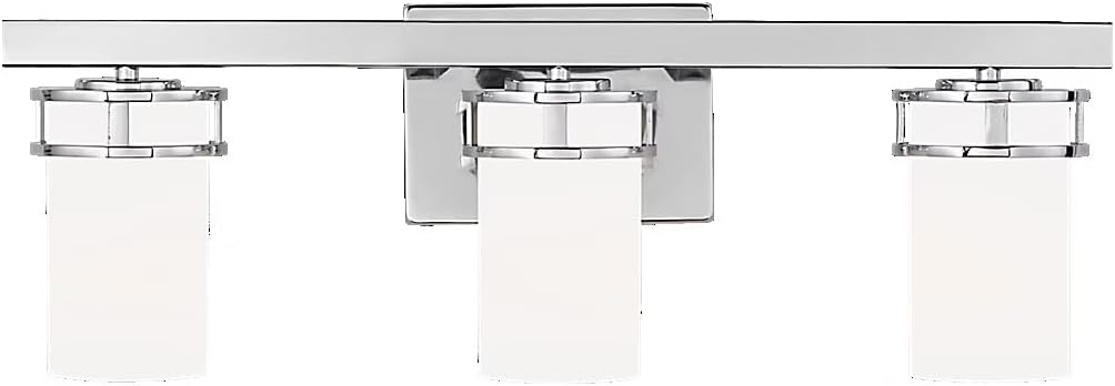 Generation Lighting 3-Light Robie Bath Fixture Wall Lamp Midnight Black 4421603-112, Bathroom Light Fixture for Home Decor, Vanity Light Fixture Uses A19 Standard or LED Light Bulbs