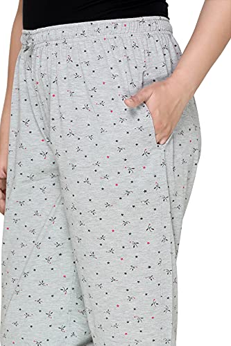 Image of CUPID Woman's Regular Fit Cotton Pyjamas Comfortable Night Pajamas Track Pant, Lowers, Daily Use Lounge Wear Pants for Ladies