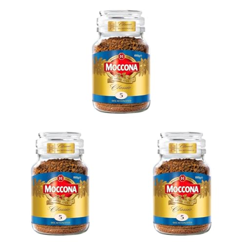 Image of Moccona Classic Decaffeinated Instant Coffee 100g | Imported Coffee | Premium Arabica & Robusta Blend | Freeze-Dried | Bold & Strong Flavor (Pack of 3)