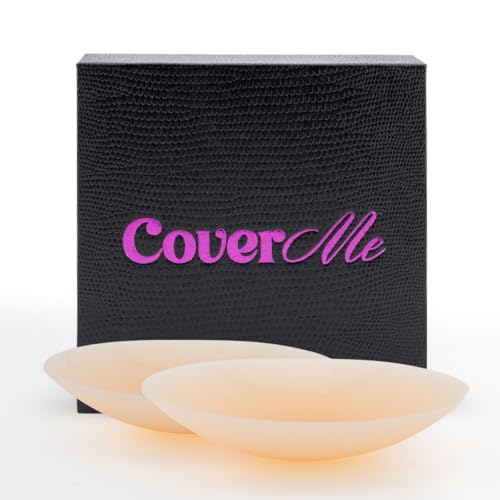 Image of coverme Nipple Covers, Silicone Sticky Pasties for Women, Skin-Tone Adhesive with Travel Case, Ultra-Comfort, Reusable!
