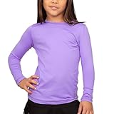 SOFIBELLA UV Long Sleeve Girls Tennis Shirt - Amethyst/XS
