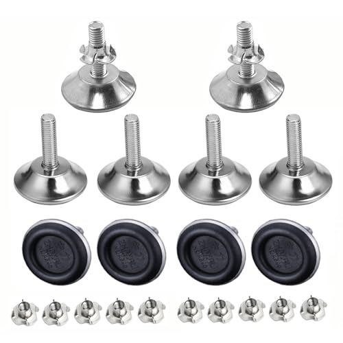 XNJIHWA 10 PCS Furniture glide leveling foot Adjustable Leveling Glides Foot M8*29 * 40mm Metal Medium Duty Furniture Levelers with T-Nut for Home,Office,DIY,Restaurant,Wooden Furniture