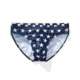 AIMPACT Mens Swim Briefs Quick Dry Swimming Suit Comfortable and Fit Built-in Drawstring Surfing Beach Swimwear, Star Print