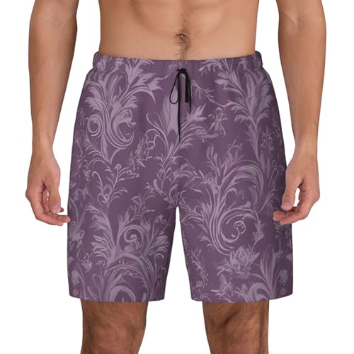Short de bain respirant imprimé violet pour surf masculin
