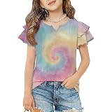 Shirt Mädchen Kurze Hosen Weisses T Kinder Tshirt 122 Schwarz T-Shirt Weiß 134 Weiss Bluse Madchen