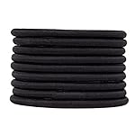Amazon Basics Extra Long Extra Thick Elastics for Thick Hair, Black, Pack of 9 - Image 2