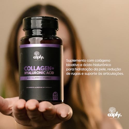 Colágeno Hidrolisado + Ácido Hialurônico + Vitamina C 60 Cápsulas 550mg Premium Capfy. Nutrition par