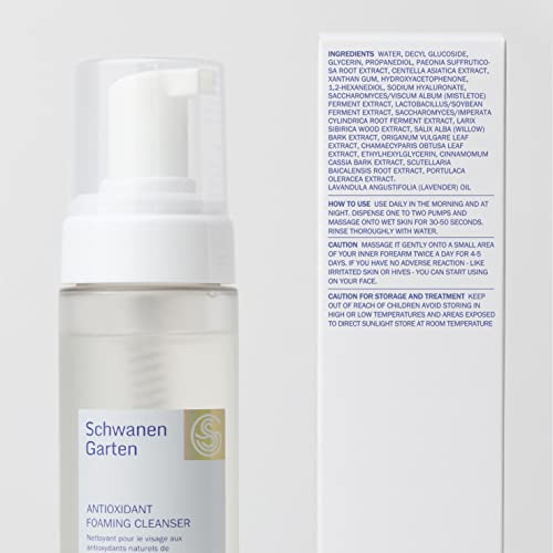 Schwanen Garten Foaming Cleanser 5.07oz / 150ml, SG Antioxidant Source, pH-balancing cleanser, Vegan, Clean beauty - Image 2