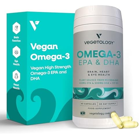 Vegetology Vegan Omega 3 Capsules with Vitamin D3 Cover