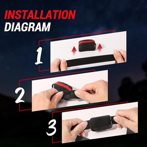 Winzwon Stirnlampe Led Wiederaufladbar, Kopflampe mit Rotlicht Wasserdicht – Ansicht 8