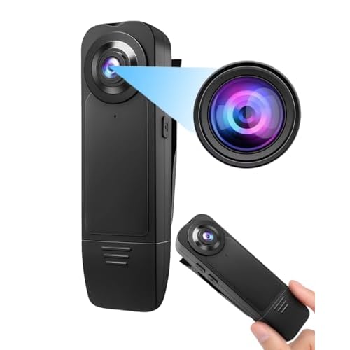 Mini Body Camera with Audio and Video Recording – 1080P HD Wearable Body Cam, Night Vision, Rechargeable Battery, Supports 256GB, Loop Recording & Motion Detection – Bodycam for Security Guard Travel