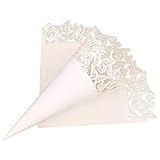 【Abmessungen】 Die Größe der Kegelhalterbox beträgt 14 * 14 cm und die Größe des fertigen Produkts beträgt 5,5 cm x 1,57 cm (am breitesten Teil oben). Die perfekte Größe für einen Konfetti-Wurf bei Hochzeiten Fülle sie und stelle sie in ein paar große Körbe.