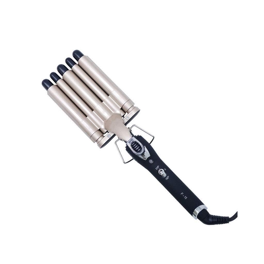 Professional Hair Curling Iron 5-Barrel Ceramic Hair Waver with 230 C Max Temperature Water Ripple Curler for Shiny