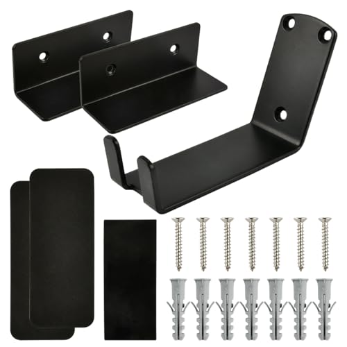 Soporte de pared para bicicleta, gancho de pared, color negro, soporte de pared para pedal ajustable para bicicleta eléctrica, MTB y bicicleta de carreras