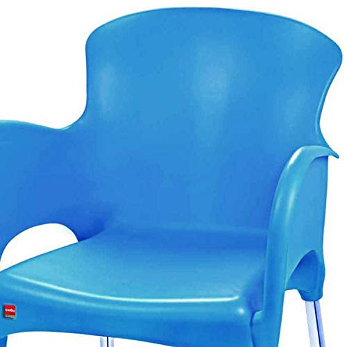 Image of CELLO Xylo Chair (Blue, Set of 6) | Strong and Durable | Easy to Clean | Chair for Living Room, Bed Room, Kitchen, Office Room, Outdoor | 3 Years Warranty