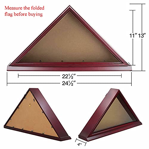 Displaygifts Fc06-Ch Solid Wood Elegant 5 X 9.5' Flag Display Case For Burial/Funeral/Veteran Flag, Cherry #TOP1