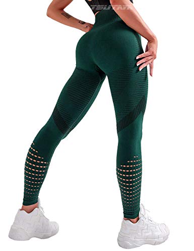 TSUTAYA Women's High Waist Seamless Leggings Squat Proof Ankle Yoga Pants Gym Fitness