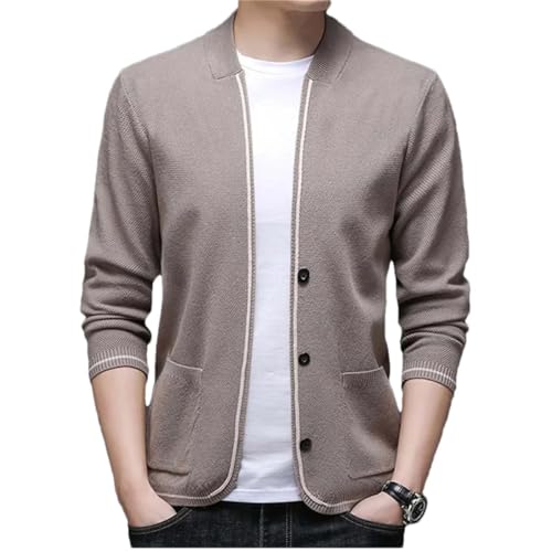 Men Button Down Knit Cardigan Sweater Casual Soft Lightweight Long Sleeve Pockets Knitwear