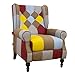Poltrona Relax Reclinabile Patchwork Bergère Design Moderno
