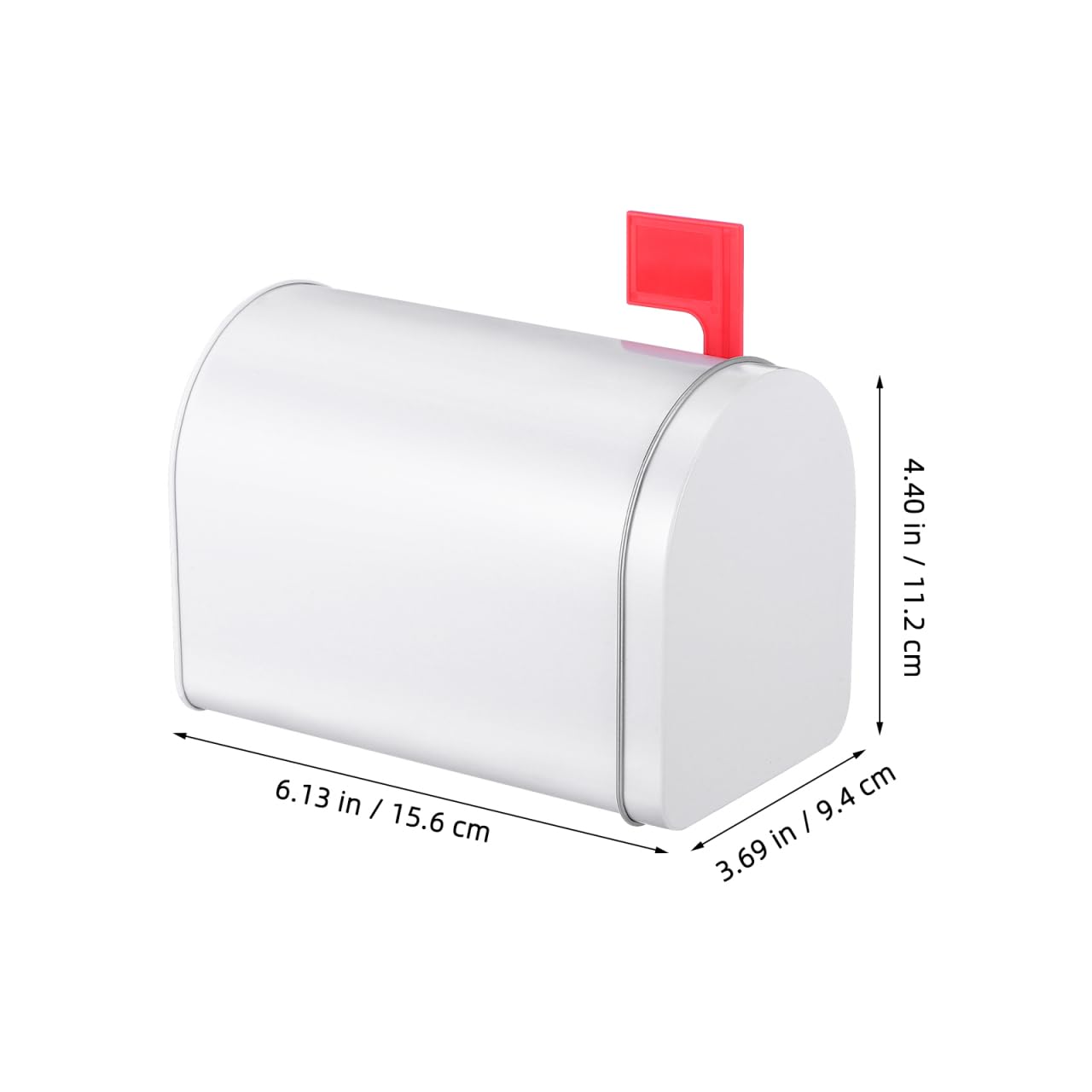 Gadpiparty Briefkasten Kinder Klein für Spielhaus Outdoor Metall Postfach Spielzeug aus Weissblech Mini Postbox Spielzeugbox für Kinderzimmer Garten Weiss 15.6 x 9.4 x 11.2cm