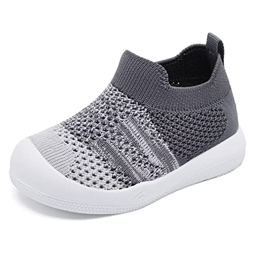 Image of Eashi Baby Boy Girl Non-Skid Indoor Infant Walking Shoes Breathable Warm Elastic Sock Shoes with Memory Sole Protect Toes Outdoor Sneakers