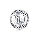 Produktbild FOREVER QUEEN 12 Konstellationen Serie Damen Bead Charms 925 Sterling Silber Platin Sternzeichen Perlen Anhänger für Halskette für Charms Armband Nickelfrei BJ09030 MEHRWEG