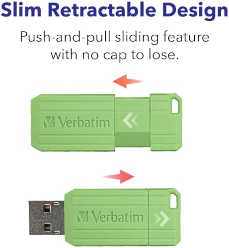 Image of Verbatim 24337402 Pinstripe 32GB USB 2.0 Flash Drives 5 /Pack (70055)
